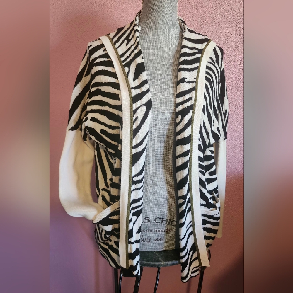 Zebra Print Women's Cardigan